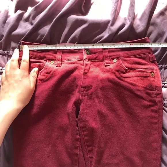 Delia’s Jeans Red Skinny Junior Size 3 - Picture 4 of 7